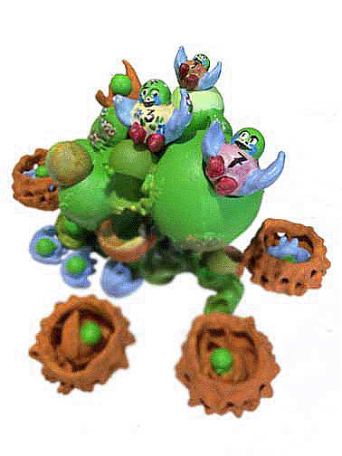 Figurenbaum Spiele Ball mit Fred-Vogel-Figuren, VG-BK-Urh. 936-702